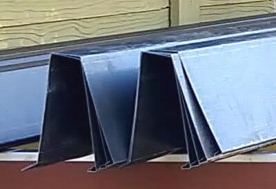 bonderized steel rain gutters